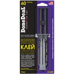Done Deal Ultra Fast Epoxy Adhesive and 2 Mixer Nozzles эпоксидный клей быстросохнущий и водостойкий 60-секундный 14 мл