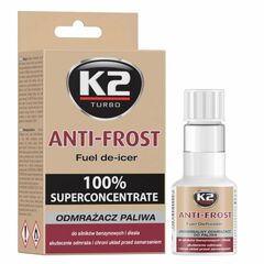 K2 ANTI FROST FUEL DE-ICER осушитель топлива бензинового и дизельного двигателя 50 мл