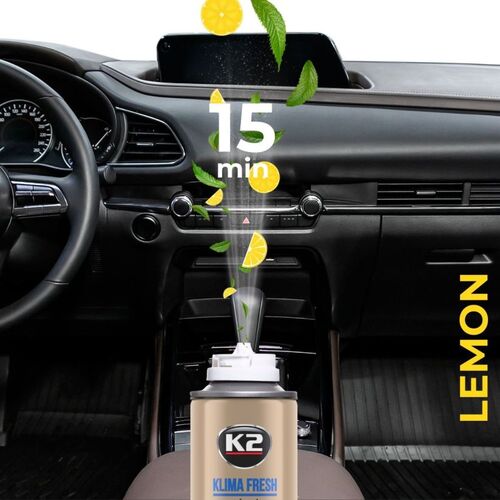 K2 KLIMA FRESH LEMON автоматический очиститель кондиционера бомбочка лимон 150 мл, Запах: Lemon, Количество: 150 мл, изображение 7