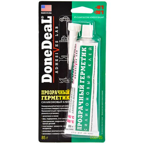 Done Deal Clear RTV Silicone Adhesive Sealant прозрачный силиконовый герметик-клей 85 г