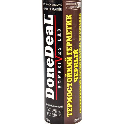 Done Deal OEM Black RTV Silicone Gasket Maker чорний герметик термостійкий до +345 °С формувач прокладок 226 г, зображення 2