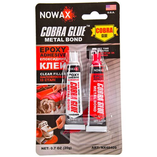 NOWAX Cobra Glue Metal Bond Epoxy Adhesive епоксидний клей Кобра сталевий клей 20 г