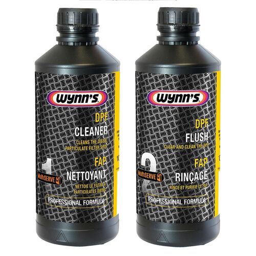 WYNNS DPF Cleaner + DPF Flush Professional Formula очиститель и промывка сажевого фильтра 2х1 л