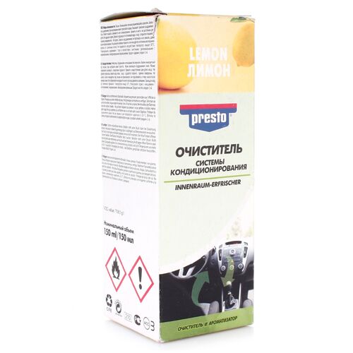 PRESTO Innenraum-Erfrischer автоматический очиститель кондиционера (лимон) 150 мл, Запах: Lemon, Количество: 150 мл, изображение 2