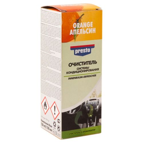 PRESTO Innenraum-Erfrischer автоматический очиститель кондиционера (апельсин) 150 мл, Запах: Citrus, Количество: 150 мл, изображение 2