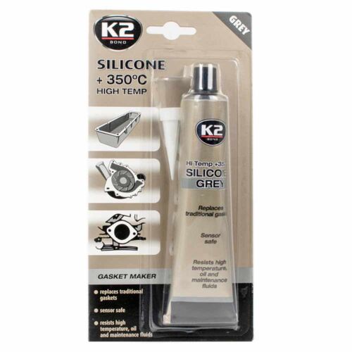 K2 Silicone Grey +350°С високотемпературний сірий формувач прокладок 85 г