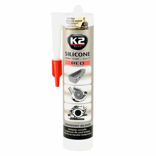 K2 Silicone Red +350°С высокотемпературный красный формирователь прокладок 300 г