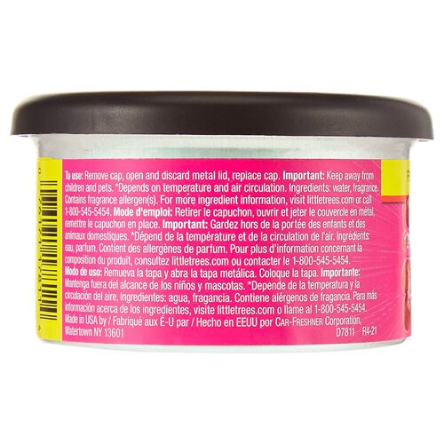 Little Trees Fіber Can Cherry Blast Air Freshener ароматизатор консерву в підсклянник (під сидіння) із запахом вишні, зображення 5