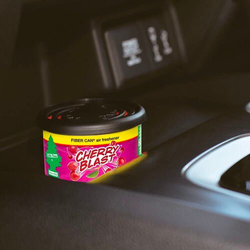Little Trees Fіber Can Cherry Blast Air Freshener ароматизатор консерву в підсклянник (під сидіння) із запахом вишні, зображення 6