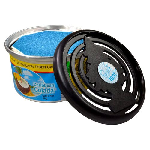 Little Trees Fiber Can Tropical Air Freshener ароматизатор консерва в подстаканник (под сиденье) с запахом тропики, изображение 2