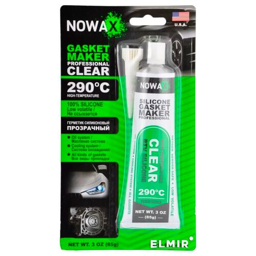 NOWAX High-Temperature Gasket Maker +290°С высокотемпературный прозрачный формирователь прокладок 85 г