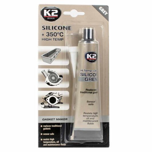 K2 Silicone Grey +350°С высокотемпературный серый формирователь прокладок 85 г