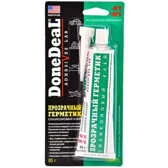 Done Deal Clear RTV Silicone Adhesive Sealant прозорий силіконовий герметик-клей 85 г