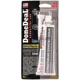 Done Deal OEM Gray RTV Silicone Gasket Maker термостойкий до +345 °С серый герметик формирователь прокладок 85 г