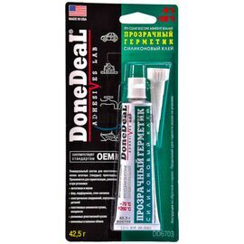 Done Deal Clear RTV Silicone Adhesive Sealant прозорий силіконовий герметик-клей 42.5 г