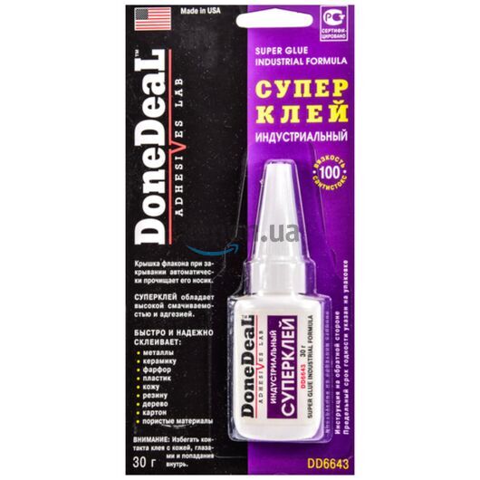 Done Deal Super Glue Industrial Formula индустриальный супер клей 30 г