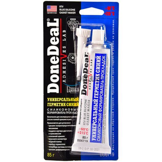 Done Deal Blue RTV Silicone Gasket Maker синий силиконовый термостойкий герметик до +315 °С формирователь прокладок 85 г