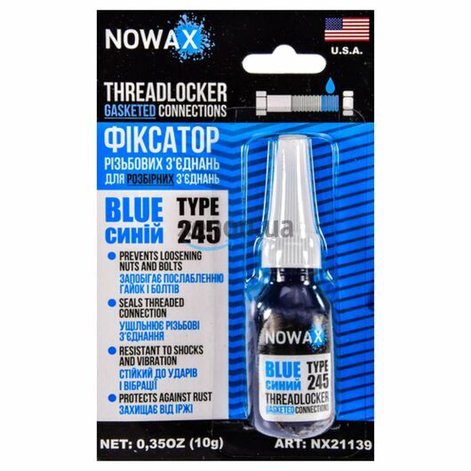 NOWAX Threadlocker Type 245 Blue фиксатор резьбы 10 г