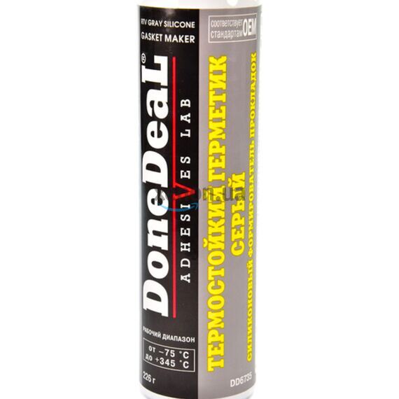 Done Deal OEM Gray RTV Silicone Gasket Maker термостойкий до +345 °С серый герметик формирователь прокладок 226 г, изображение 2