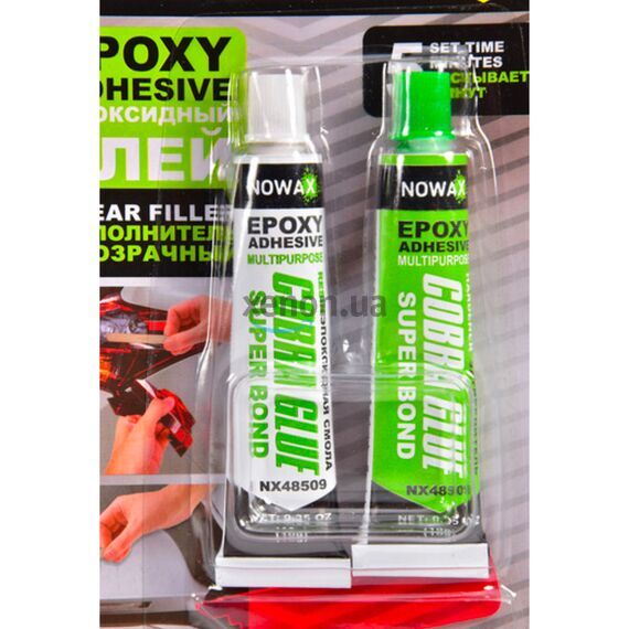 NOWAX Cobra Glue Super Bond Epoxy Adhesive прозорий епоксидний клей Кобра клей 20 г, зображення 2