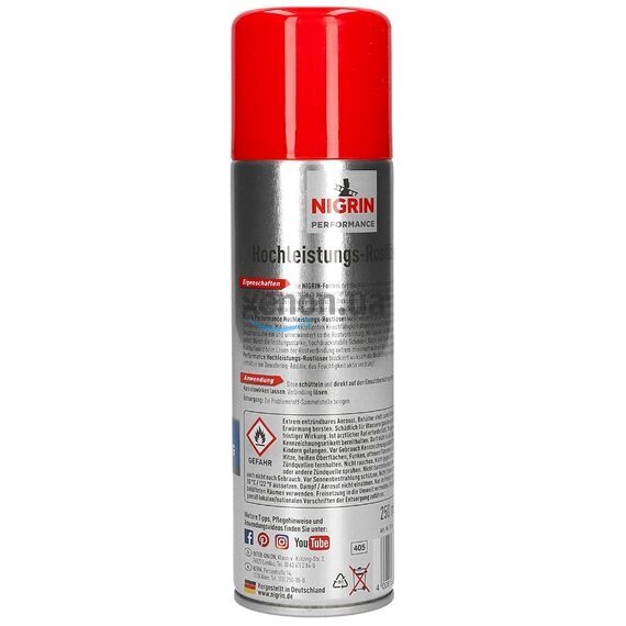 NIGRIN HyBrid Performance Hochleistungs- Rostlöser высокоэффективный удалитель ржавчины (Германия) 250 мл, изображение 3