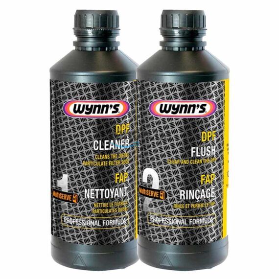 WYNNS DPF Cleaner + DPF Flush Professional Formula очиститель и промывка сажевого фильтра 2х1 л, изображение 2