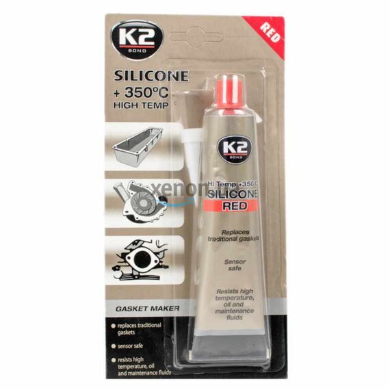 K2 Silicone Red термостойкий до +350 °С красный герметик формирователь прокладок 85 г
