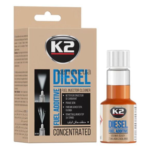 K2 Diesel очиститель инжектора дизельного двигателя 50 мл, изображение 2